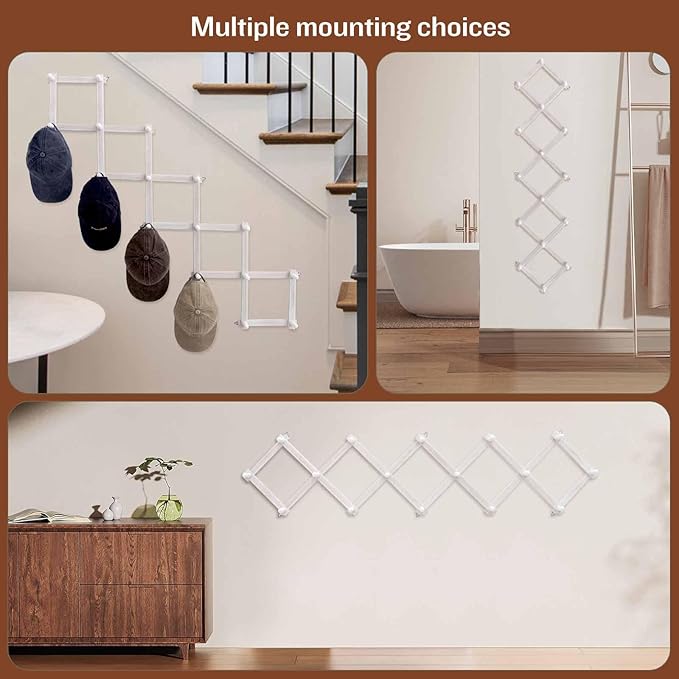 SCUNDA Rustic Wall Mounted Coat Rack