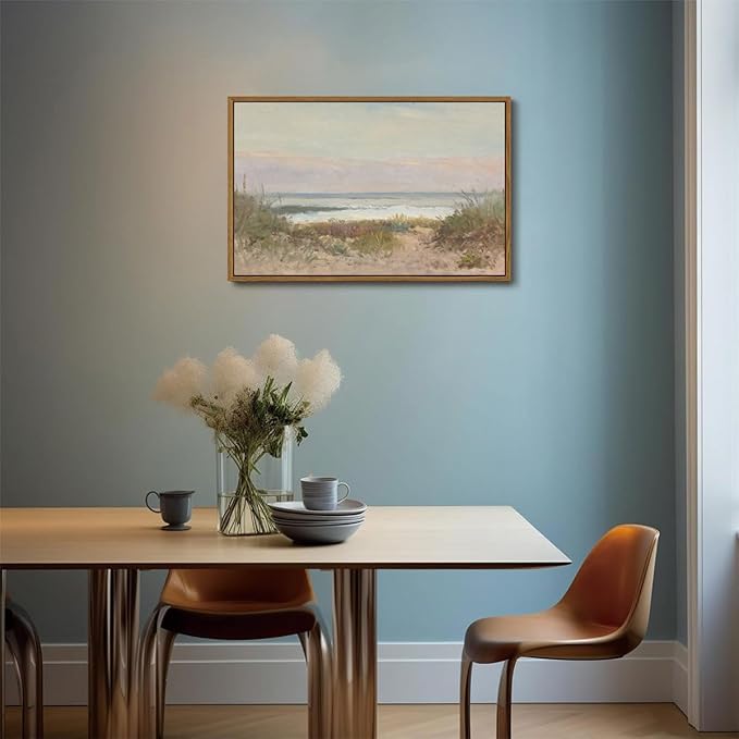 OIQArtOIQ Vintage Landscape Canvas Wall Art Framed Natural Scenery Painting