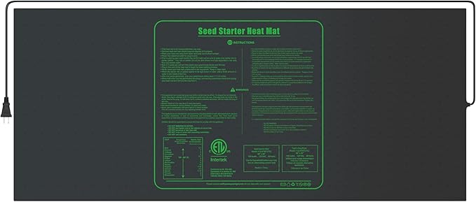 iPower Seedling Heat Mat Upgraded Technology, 48" X 20" Waterproof Durable Germination Station Heating Mat, Warm Hydroponic Pad for Indoor Home Gardening Seed Starter