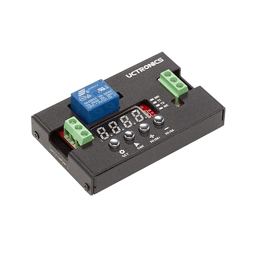 UCTRONICS DC 12V Programmable Time Delay Relay Module with Metal Enclosure, On Delay and Off Delay Timer for Automobile, Raspberry Pi, Industrial Control, and Other Automatic Control Projects
