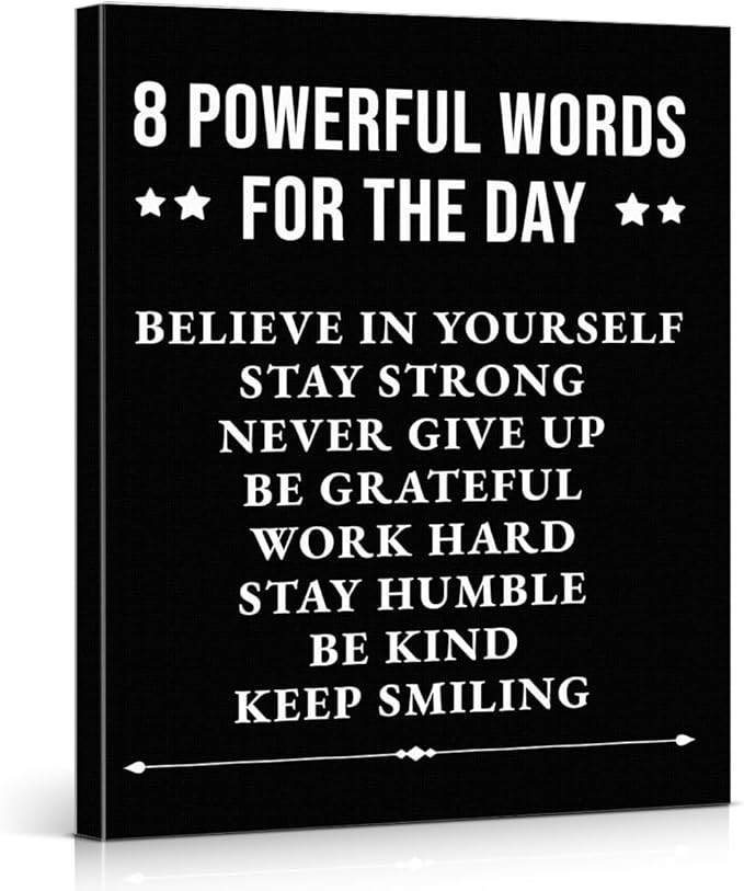 Inspirational Wall Decor, Motivational Canvas Painting Wall Art