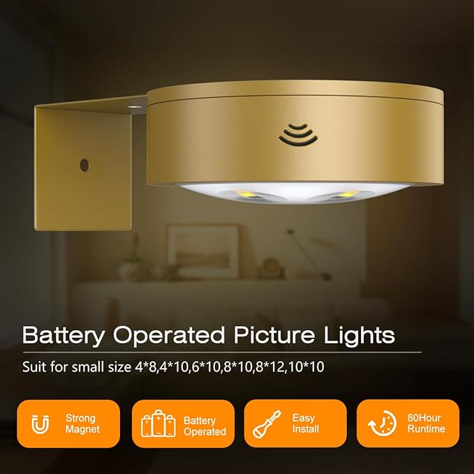 3Pack Picture Light Battery Operated Painting Lights