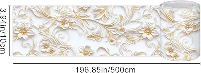 HOMETITUTE Wallpaper Border Peel and Stick Feather Texture Decorative Wall Trim