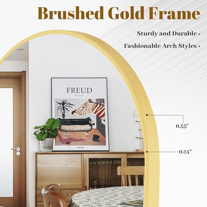 VooBang Arched Wall Mirror, 26 x 41 inch Arch Bathroom Mirror, Wall Mounted