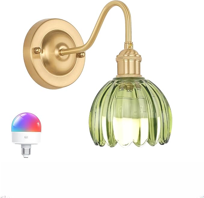 Shenmoyl Vintage Battery Operated Wall Sconce, 5000mAh Rechargeable Wall Light
