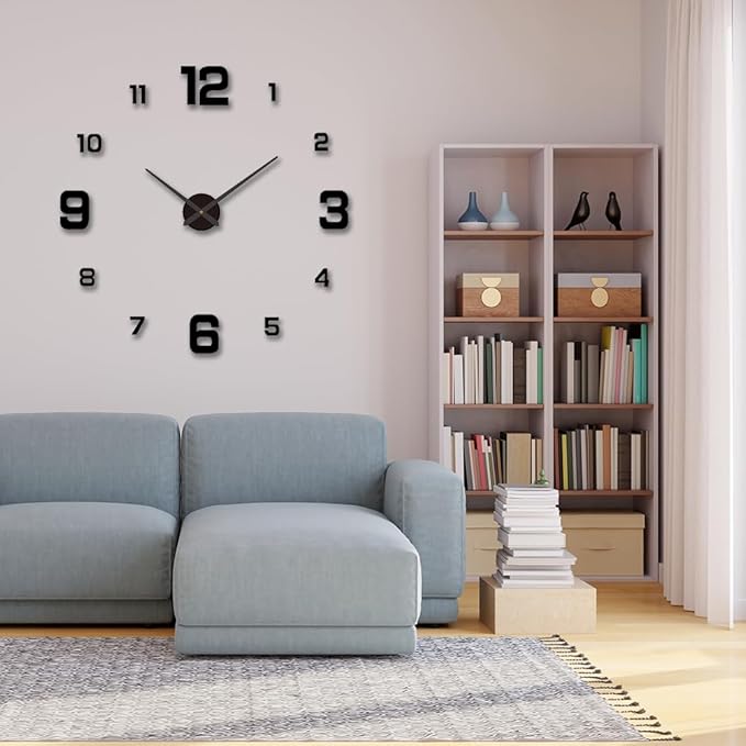 3D DIY Luminous Dial Acrylic Frameless Silent Wall Clock