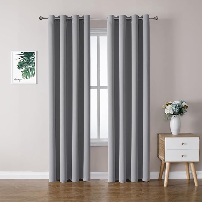 ChrisDowa Blackout Curtains 102 Inches Long 2 Panels Set
