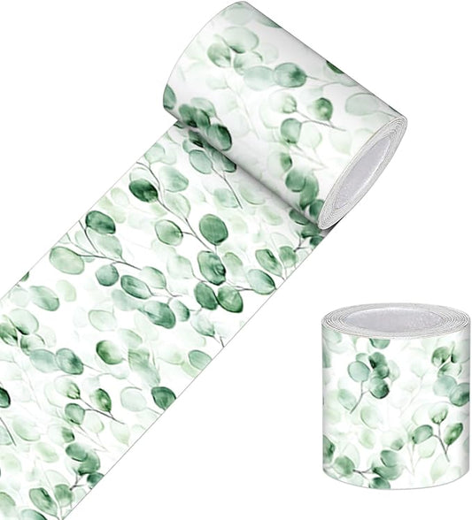 HOMETITUTE Wallpaper Border Peel and Stick Wall Decor PVC Botanical Wall Border