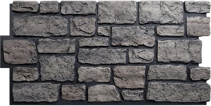 EverStone Cobblestone Faux Stone Panel, Lunar Color