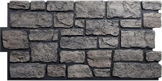 EverStone Cobblestone Faux Stone Panel, Lunar Color