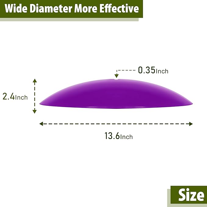 13" Bird Feeder Rain Cover,Bird House Dome,Hummingbird Feeder Guard,Proof for Shepherd's Hook Outdoors,Smart Birds Feeder's Umbrella(Purple), 1Pack