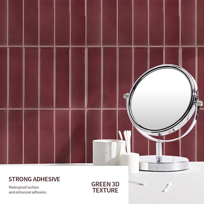 Peel and Stick Backsplash 3D Wall Tiles, Self-Adhesive, Oil Proof, Waterproof