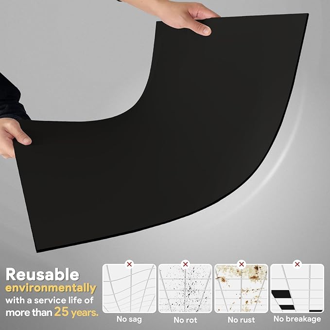 Smooth Black Drop Ceiling Tile 2ft x 2ft, PVC Ceiling Panel – Waterproof