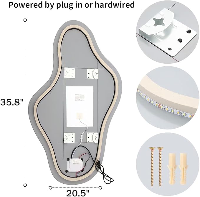 Modern Irregular LED Bathroom Mirror