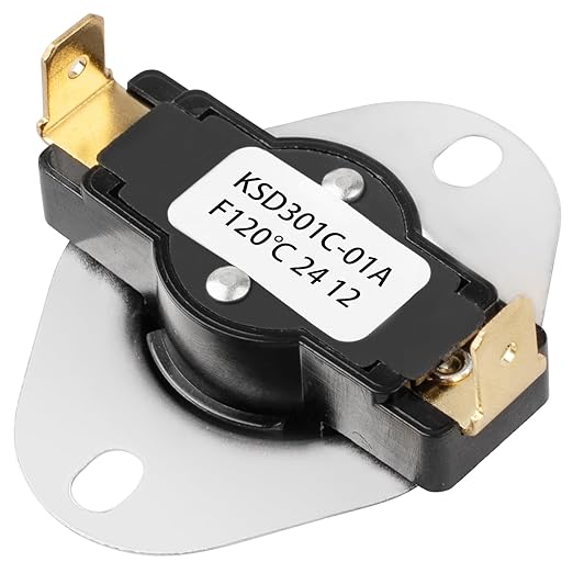 Thermal Switch Thermostat Control, 120Â°F ON and 105Â°F Off, Snap Disc Thermostat Switch for Fireplace Blower Fans, Wood Stove Fans,Wall & Floor Furnaces,RV Refrigerator Cooling Fan, Solar Water Heater
