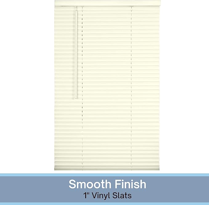 Lotus & Windoware Cordless 1" Vinyl Mini Blind 32" Wide x 64" Long