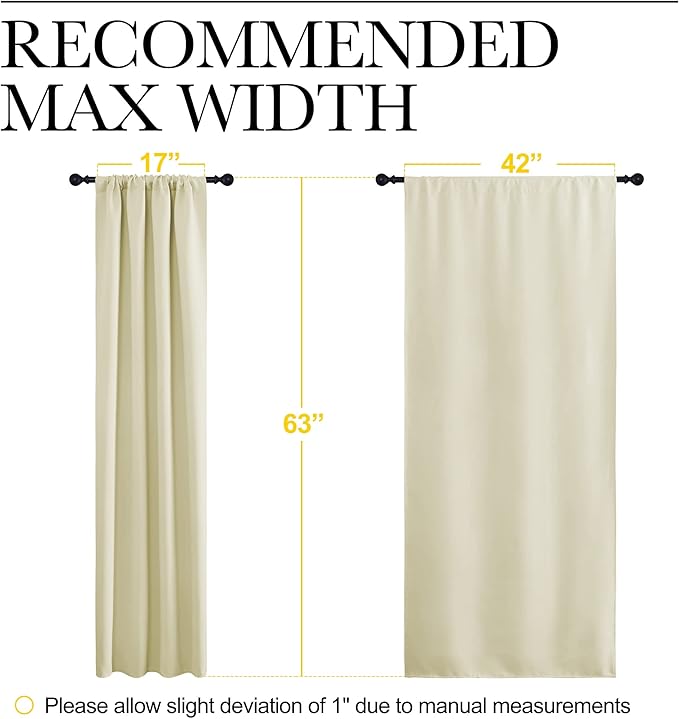 NICETOWN Blackout Curtains for Living Curtains, Room Darkening Window Curtain