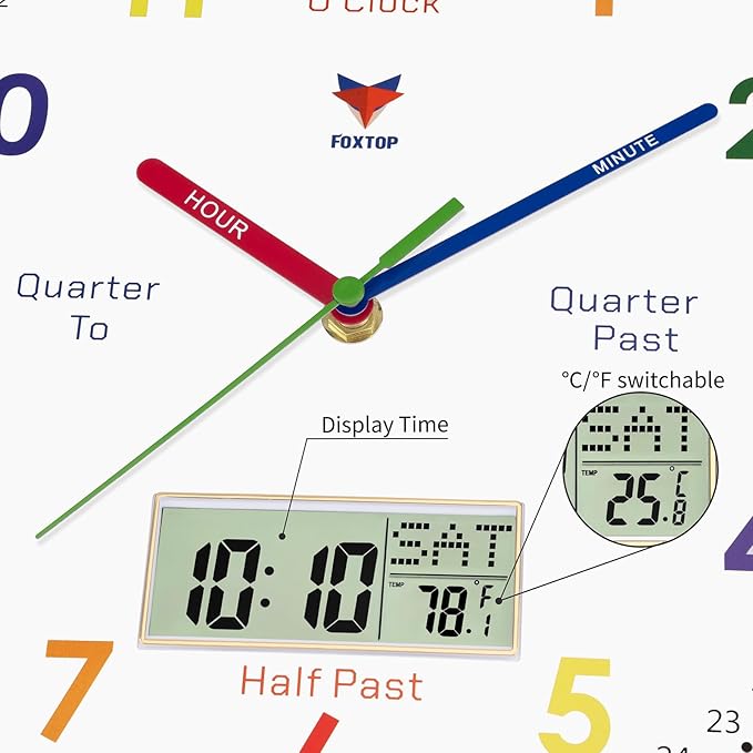 Foxtop Digital and Analog Learning Clock