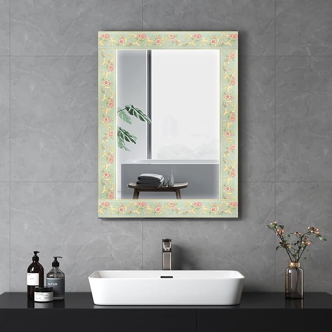 AbaBoorty 394"X4.1" Green Floral Wallpaper Border Decor Peel and Stick Wall