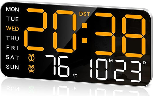 MASHI 8.4''Large Digital Wall Clock, Led Alarm Clock
