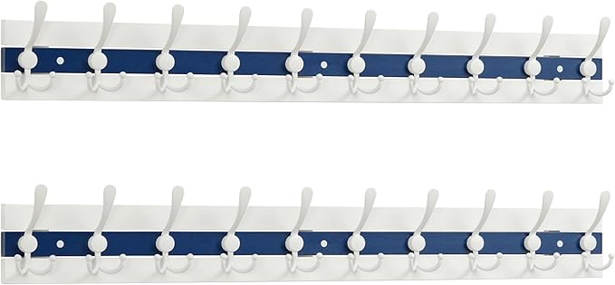 SKOLOO Coastal Coat Rack Wall Mount-38-1/8 Beach House Entryway Wooden Coat Hook