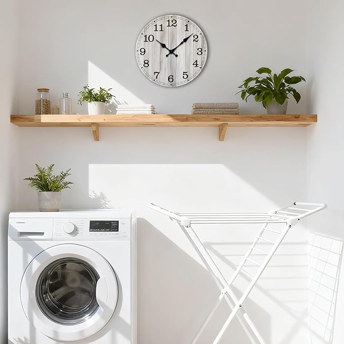 Wall Clock, Modern Wall Clocks Battery Operated, Silent Non Ticking Clock