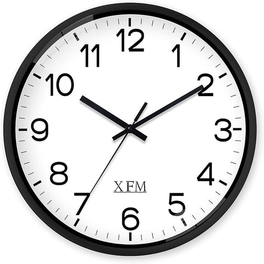 XFM Wall Clock 8 Inch Modern Small Wall Clocks Battery Operated Silent