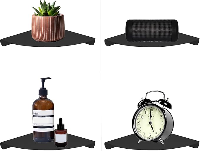 Small Floating Corner Shelves Metal Corner Wall Mounted Shelf Curved Corner