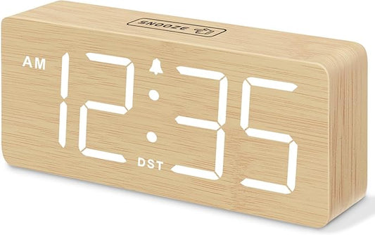DreamSky Wooden Digital Alarm Clock