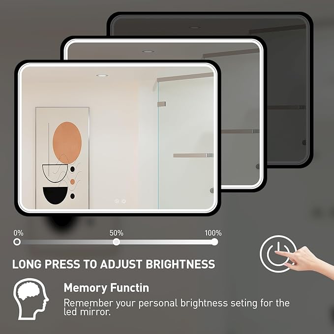 48x36 Inch LED Bathroom Mirror