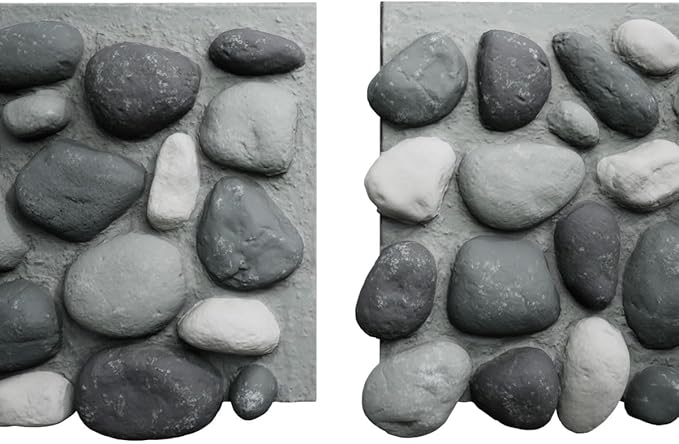 EverStone River Rock Faux Rock Panel, Azure Stone Color