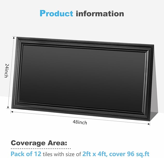 Art3d Drop Ceiling Tiles 48x24, Decorative PVC Ceiling Panels, Waterproof