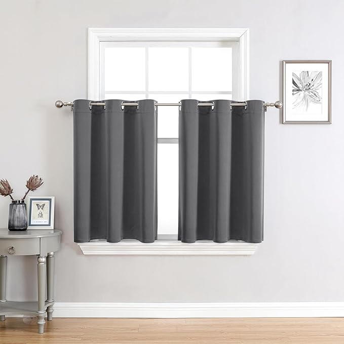ChrisDowa Small Window Curtains 24 inches Long