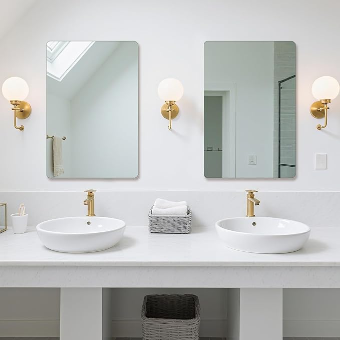 Frameless Mirror, Rectangle Bathroom Mirror