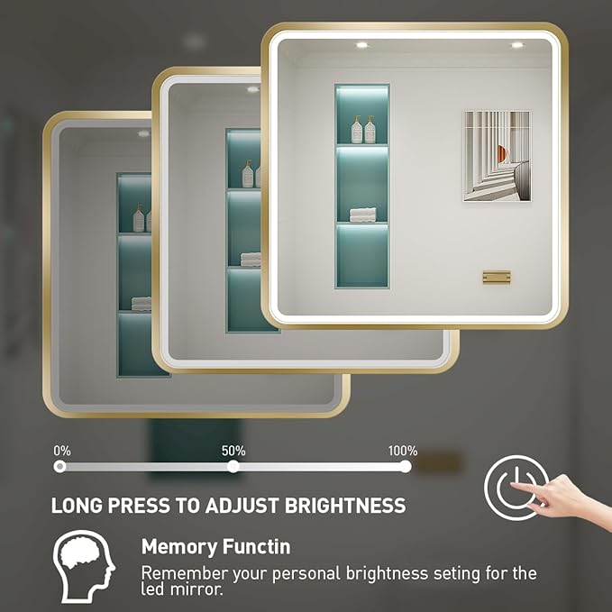 36X36 Inch LED Bathroom Mirrors, Bathroom Vanity Mirror