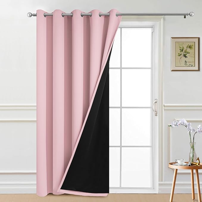 Yakamok 100% Blackout Lined Panels, Thermal Insulated Blackout Curtains