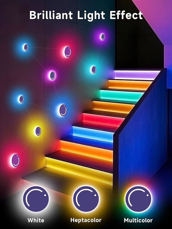 GIPOYENT Smart Wall Light, 9-Piece LED DIY Constellation Light, RGB Color