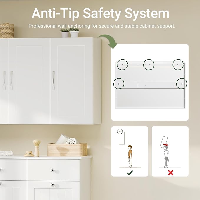 SoBuy Wall Cabinet Laundry Room, Medicine Cabinet