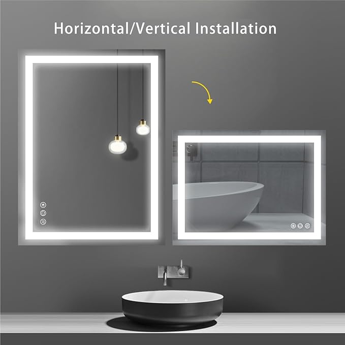 36x28 inch LED Lighted Bathroom Mirror