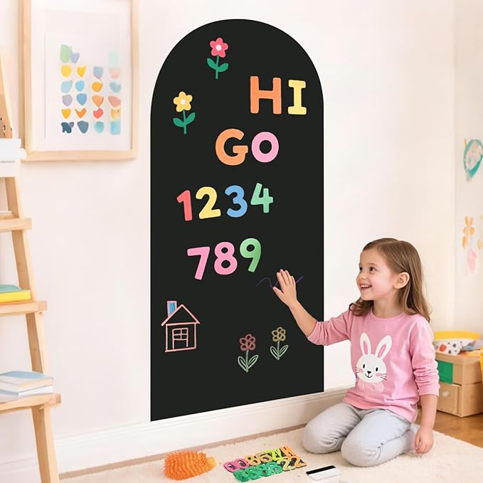 Magnetic Wall Decal for Kids 39.3x17.5 Inches Black Magnetic Wall Decal Arch
