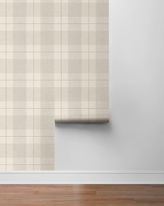 NextWall Lenox Hill Plaid Peel and Stick Wallpaper
