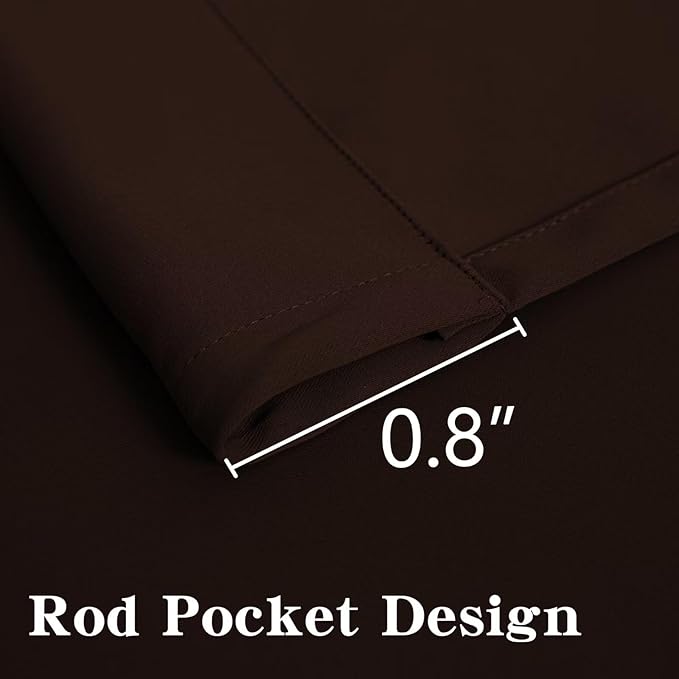 IGEMAEVE Blackout Curtains 90 Inch Length 2 Panels Set, Rod Pocket Energy