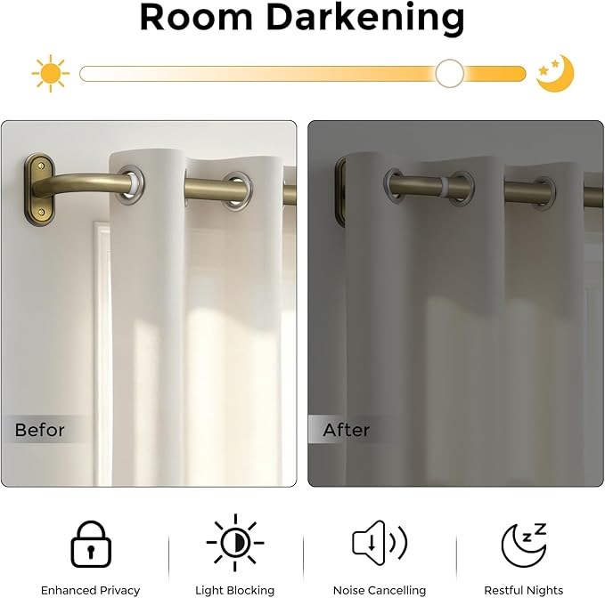 2 Pack Curtain Rods 32-46 Inch, Antique Bronze Wrap Around Blackout Curtain Rods
