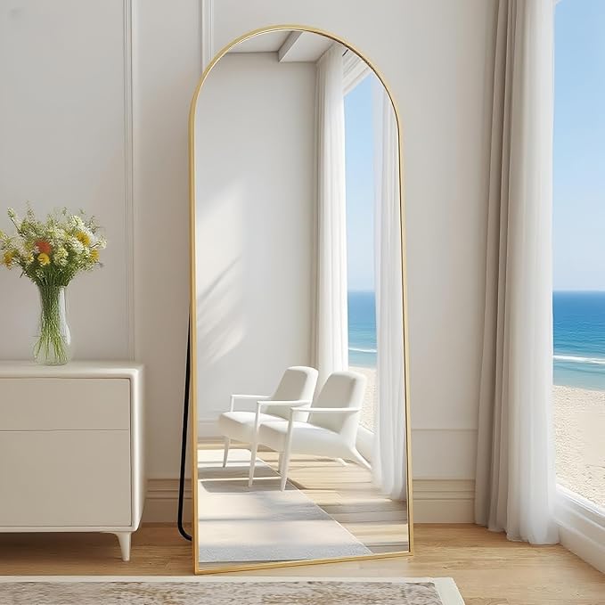 Rowjut Floor Mirror Arched Full Length Mirrors, Mirror Full Length Standing