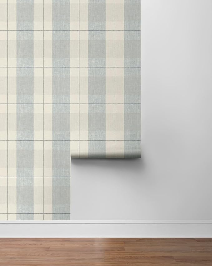 NextWall Lenox Hill Plaid Peel and Stick Wallpaper