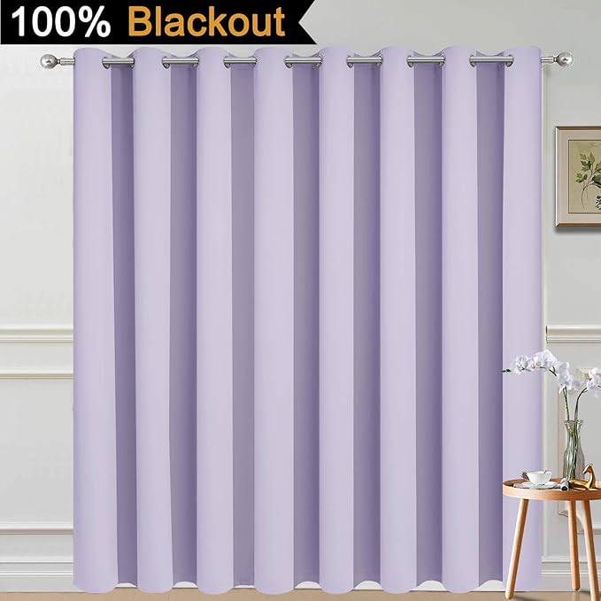 Yakamok 100% Blackout Thermal Insulated Grommet Curtains, Noise Reducing