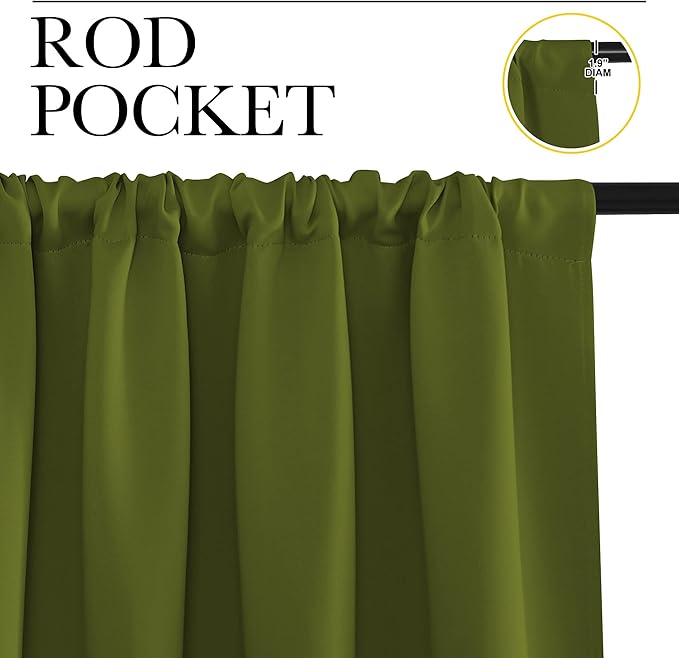 NICETOWN RV Blackout Curtains for Camper Windows, Kitchen Curtains, Short