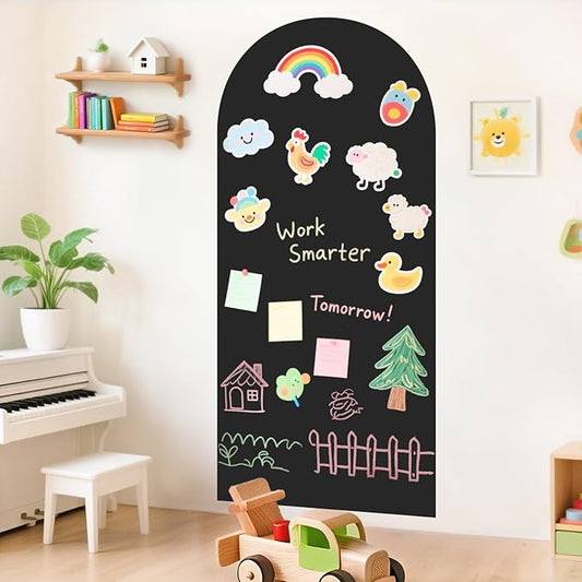 Magnetic Wall Decal for Kids 39.3x17.5 Inches Black Magnetic Wall Decal Arch