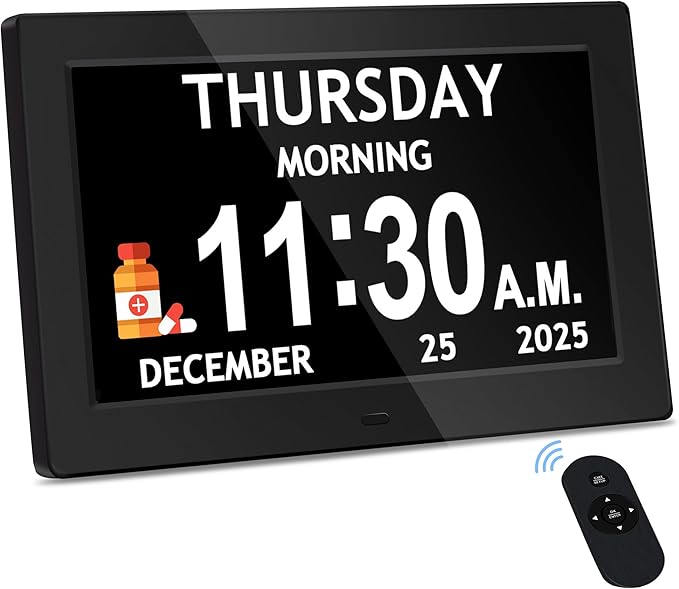 10.1'' Extra Large Digital Clock, 1280*800p HD Display, Dementia Clock