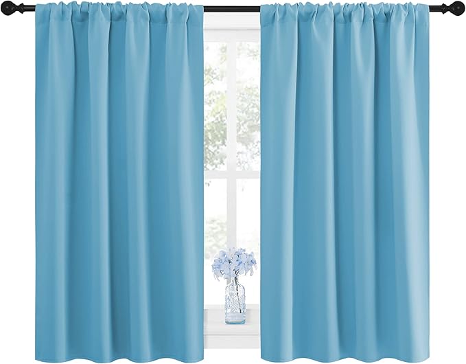 NICETOWN Kitchen Window Blackout Curtain Panels